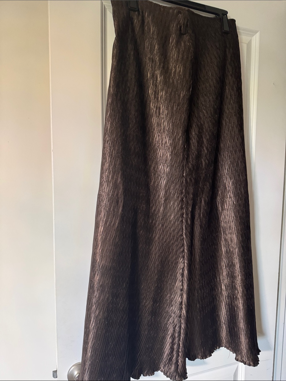 Sean Collection Brown Shimmer Maxi Skirt